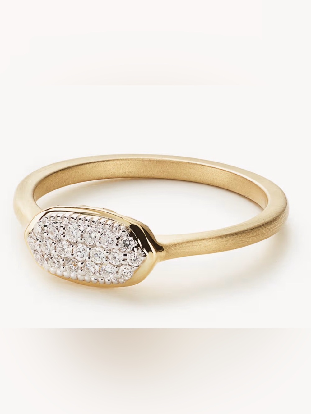 Kendra Scott Isa Ring in Pave Diamond and 14k Yellow Gold